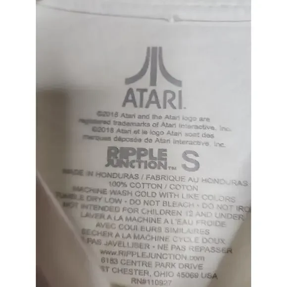 Atari 1972 Long Sleeve Ripple Junction White Long Sleeve Tee Size Small - Picture 4 of 6